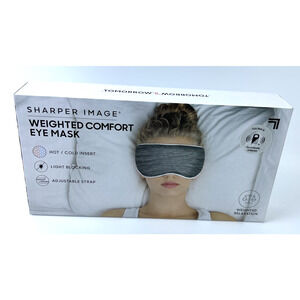 *NEW* SHARPER IMAGE Weighted Comfort Eye Mask - Hot/Cold Insert Adjustable Strap